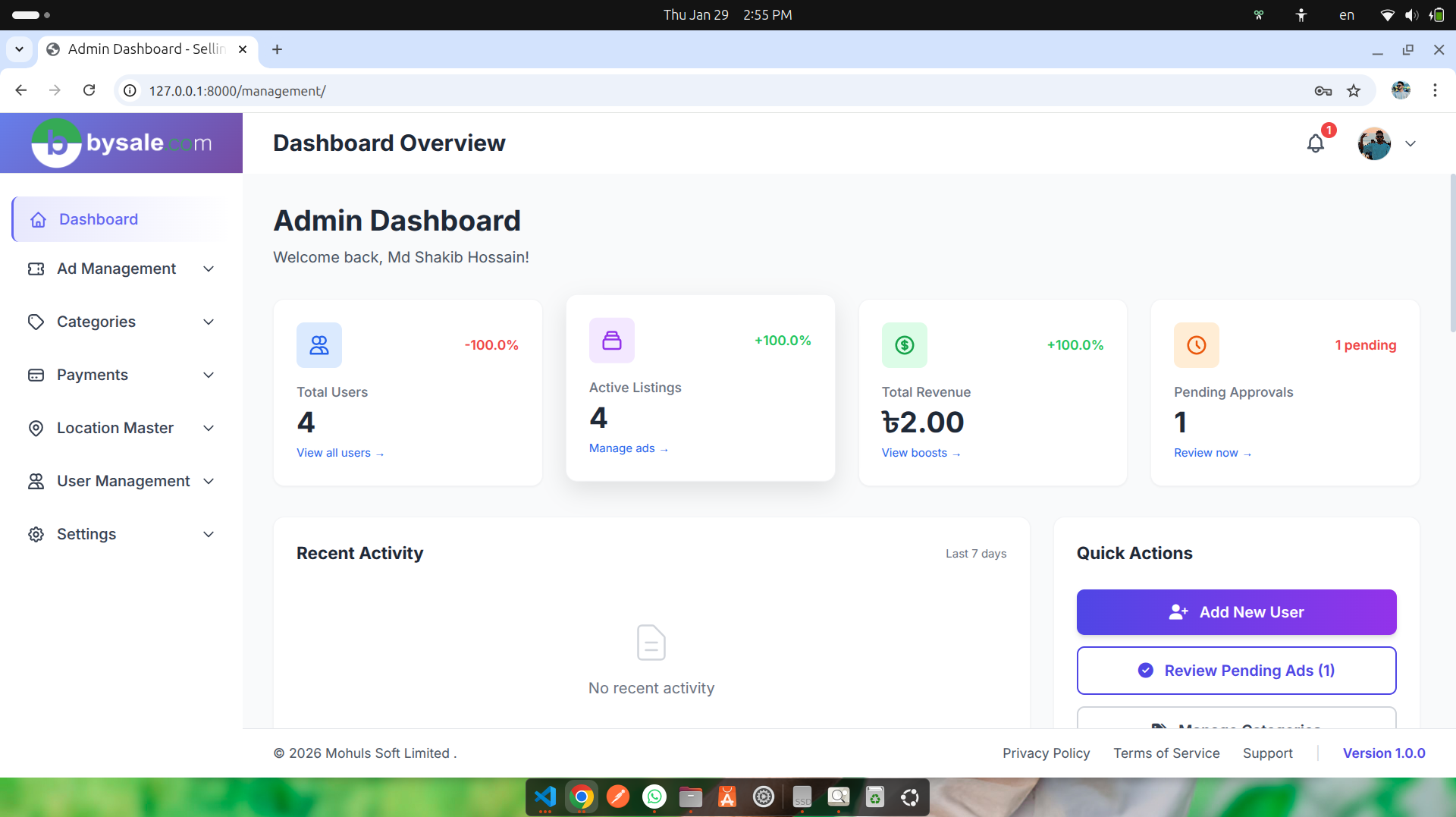 Backend code organization and architecture sample